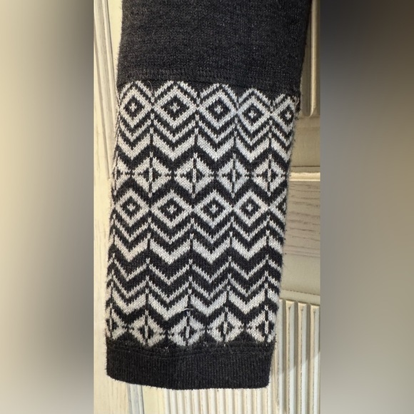 ASPEN Womens Fair Isle Gray Hooded Ski Sweater Size Small - Picture 4 of 15
